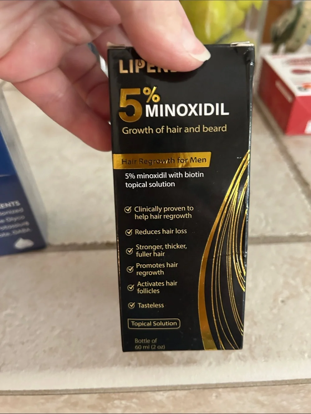 Tomum 5% Minoxidil Topical Foam Hair Regrowth Treatment - Blue